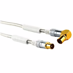 Schwaiger KVKWHD150 531 cavo coassiale 15 m IEC 169-2 Trasparente, Bianco