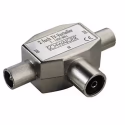 Schwaiger ASV42 531, Splitter per cavo, Argento, Metallo