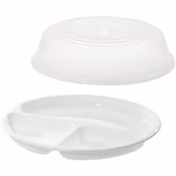 Pratico set per microonde: piatto per disporre, riscaldare e servire i cibi, Coperchio utilizzabile come paraspruzzi - Le pie ...