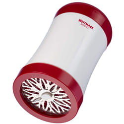 Westmark - Macinino/Grattugia per formaggio, 2 in 1, Con dischi affilati intercambiabili, 7,5 x 7,5 x 13,4 cm, Acciaio inox/Plastica, Bianco/Rosso,