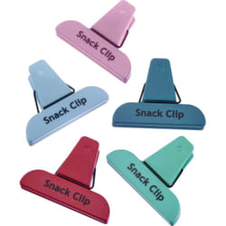 52172270 Clip per sacchetti snack in plastica, freschi, colori assortiti, confezione da 5 - Westmark