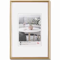 Walther Design Galeria, Cornice per foto singola, Vetro, Plastica, Oro, Parete, 13 x 18 cm, Rettangolare