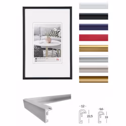 Walther Design KB130H, Cornice per foto singola, Plastica, Nero, Parete, 13 x 18 cm, Rettangolare