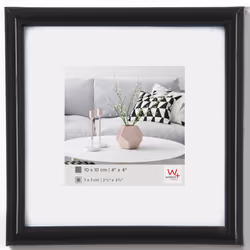 Walther Design KB220H, Cornice per foto singola, Plastica, Nero, 13 x 13 cm, Quadrato, 213 mm
