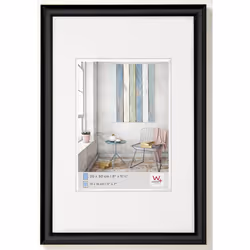 Walther Design KP040B, Cornice per foto singola, Plastica, Nero, Parete, 20 x 30 cm, Rettangolare