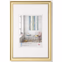 Walther Design KP015G, Cornice per foto singola, Plastica, Oro, Parete, 7 x 10 cm, Rettangolare