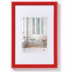 Walther Design KP015R, Cornice per foto singola, Plastica, Rosso, Parete, 7 x 10 cm, Rettangolare