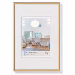Walther Design KV040G, Cornice per foto singola, Plastica, Oro, Parete, 20 x 27 cm, Rettangolare