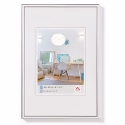 Walther Design KV060S, Cornice per foto singola, Plastica, Argento, Parete, 40 x 50 cm, Rettangolare