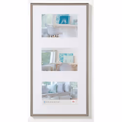 Walther Design KV338D, Cornice per foto multipla, Plastica, Acciaio, Tavolo, Parete, 13 x 18 cm, Quadrato