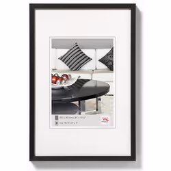 Walther Design AJ318B, Cornice per foto singola, Alluminio, Nero, 9 x 13 cm, Rettangolare, Germania