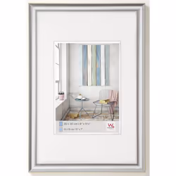 Walther Design KP045S, Cornice per foto singola, Plastica, Argento, Parete, 20 x 30 cm, Rettangolare