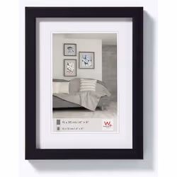 Walther Design JK040B, Cornice per foto singola, Polistirolo, Nero, Parete, 20 x 30 cm, Rettangolare