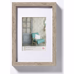 Walther Design EA030D, Cornice per foto singola, Legno, Grigio, 13 x 18 cm, Quadrato, 230 mm