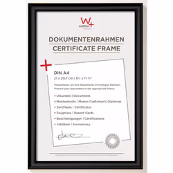 Walther Design KP130B, Cornice per foto singola, Nero, 13 x 18 cm, Rettangolare, Germania, 238 mm
