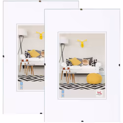 Portafoto senza telaio rahmenloser bildhalter di alta qualità con vetro trasparente, disponibile come un doppio pacchetto pra ...