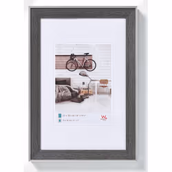 Walther Design EN030D, Cornice per foto singola, Polistirolo, Grigio, Tavolo, Parete, 13 x 18 cm, 20 mm