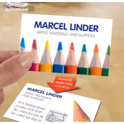 Avery C32026-25 biglietto da visita Laser/Inkjet Cartoncino Bianco 25 pz - Vista aggiuntiva 4