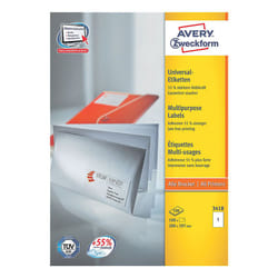 Avery 3418 etichetta per stampante Bianco Etichetta per stampante autoadesiva