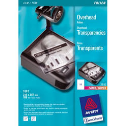 Avery 3552 pellicola per stampa Laser A4 (210×297 mm) Poliestere Trasparente 100 fogli