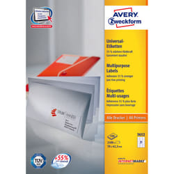 Avery 3652Z etichetta autoadesiva Rettangolo Bianco 2100 pz