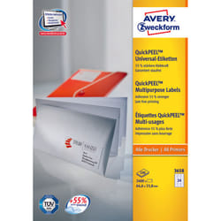 Avery 3658Z etichetta autoadesiva Rettangolo Bianco 2400 pz