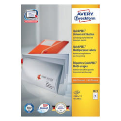 Avery 3672 etichetta autoadesiva Rettangolo Permanente Bianco