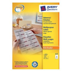 Avery 3679 etichetta per stampante Bianco