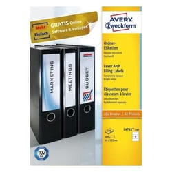 Avery L4761-100 etichetta autoadesiva Rettangolo con angoli arrotondati Permanente Bianco 400 pz