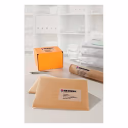 Avery J4722-25 etichetta autoadesiva Rettangolo con angoli arrotondati Permanente Trasparente 250 pz
