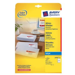 Avery J4792-25 etichetta per stampante Bianco