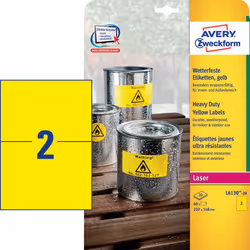 Avery L6130-20 etichetta autoadesiva Rettangolo Permanente Giallo 40 pz - Vista aggiuntiva 2