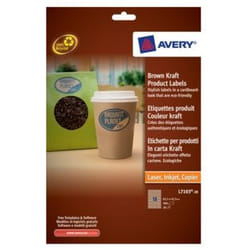 Avery Brown Kraft Product Labels Marrone