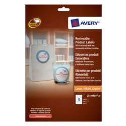 Avery Removable Product Labels Bianco