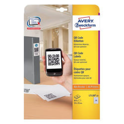 Avery L7120-25 etichetta autoadesiva Quadrato Permanente Bianco 875 pz