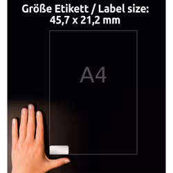 Avery Etichette in poliestere argento - per stampanti Laser bianco/nero - 45,7 x 21,2 mm - Vista aggiuntiva 4