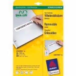 Avery Removable Labels 96 x 16,9mm (25), 25 fogli, 96 x 16,9mm