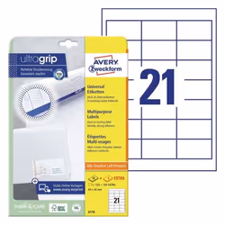 Avery 6170 Bianco Etichetta per stampante autoadesiva