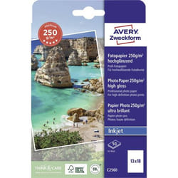 Avery C2560 carta fotografica Bianco Molto lucida