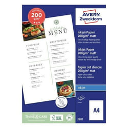 Avery 2681 carta fotografica A4 Bianco Opaco
