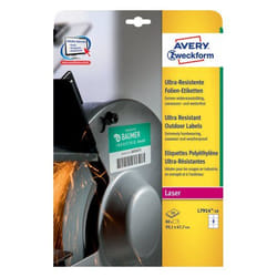 Avery L7914-10 etichetta autoadesiva Rettangolo con angoli arrotondati Permanente Bianco 80 pz