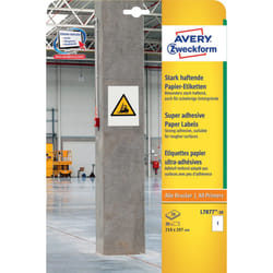 Avery L7877-20 etichetta autoadesiva Rettangolo Permanente Bianco 20 pz