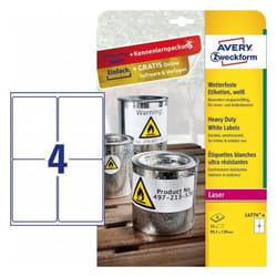 Avery L4774-8 etichetta per stampante Bianco Etichetta per stampante autoadesiva