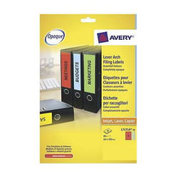 Avery Lever Arch Filing Laser Labels etichetta autoadesiva Rettangolo Permanente Multicolore 80 pz
