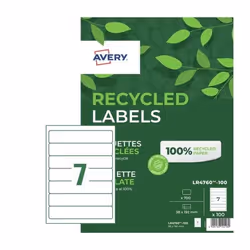 Avery LR4760-100 etichetta autoadesiva Rettangolo Permanente Bianco 700 pz - Vista aggiuntiva 4