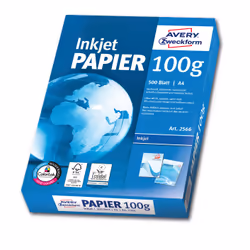 Avery Bright White Inkjet Papier A4 500 Sheets carta inkjet A4 (210x297 mm) Satinata opaca 500 fogli Bianco