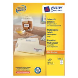 Avery 3653-200 etichetta autoadesiva Bianco 2800 pz