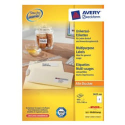 Avery 3655-200 etichetta autoadesiva Bianco 400 pz