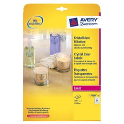 Avery L7780-25 etichetta per stampante Trasparente