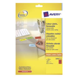 Avery L6034-20 etichetta autoadesiva Rosso 24 pz